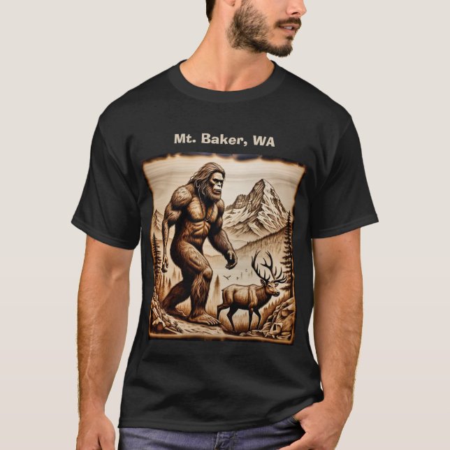Bigfoot Mount Baker, WA T-Shirt (Front)