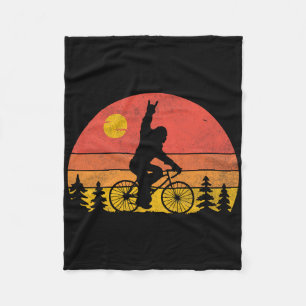Bigfoot Mountain Bike Funny Mtb Biking Cycling Sas Fleece Blanket