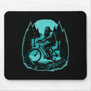Bigfoot Mountain Biker Sasquatch Mtb Biking Forest Mouse Mat