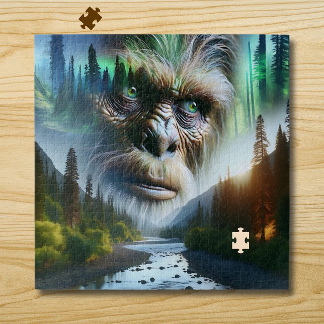 Bigfoot, Mountains, River and Forest Jigsaw Puzzle (Creator Uploaded)