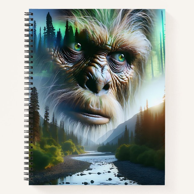 Bigfoot, Mountains, River and Forest Notebook (Front)