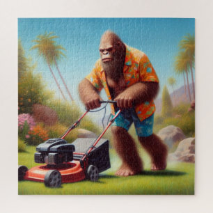 Bigfoot Mowing Jigsaw Puzzle