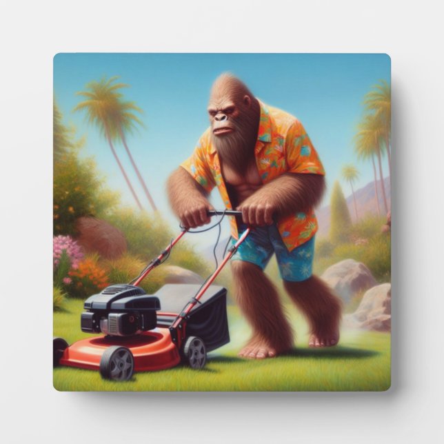 Bigfoot Mowing Plaque (Front)