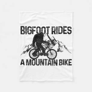 Bigfoot Mtb Downhill Mountain Bike Funny Gift Fleece Blanket