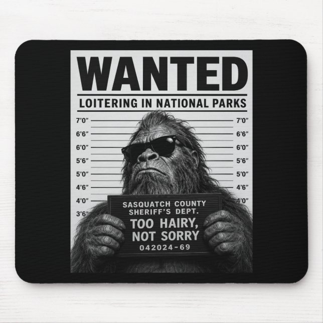 Bigfoot Mugshot Mouse Mat (Front)
