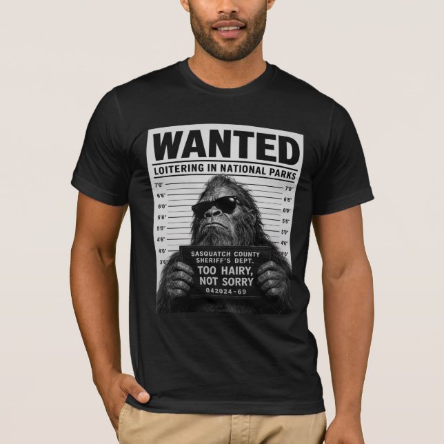 Bigfoot Mugshot  T-Shirt (Front)