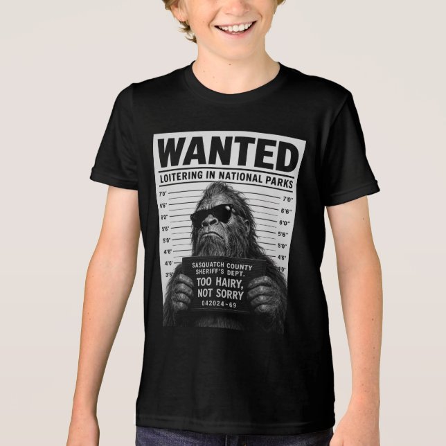 Bigfoot Mugshot Tri-Blend Shirt (Front)
