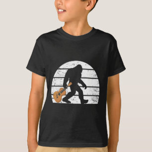 Bigfoot Musician Sasquatch Acoustic Guitar Player T-Shirt