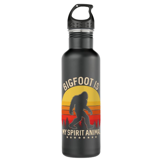 Bigfoot my Spirit Animal | Bigfoot Retro 710 Ml Water Bottle (Front)