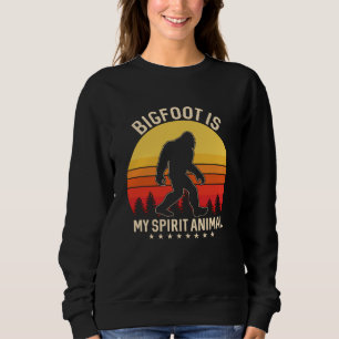 Bigfoot my Spirit Animal Bigfoot Retro Sweatshirt