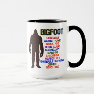 Bigfoot Names Mug