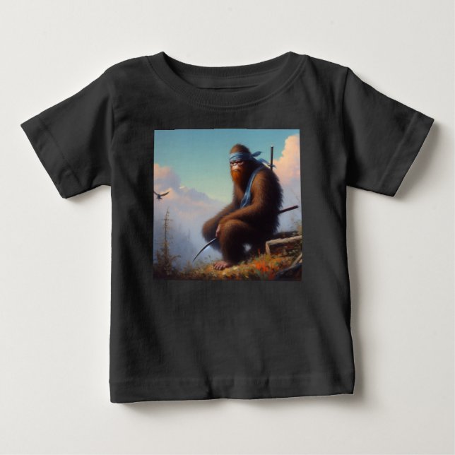 Bigfoot Ninja Baby T-Shirt (Front)