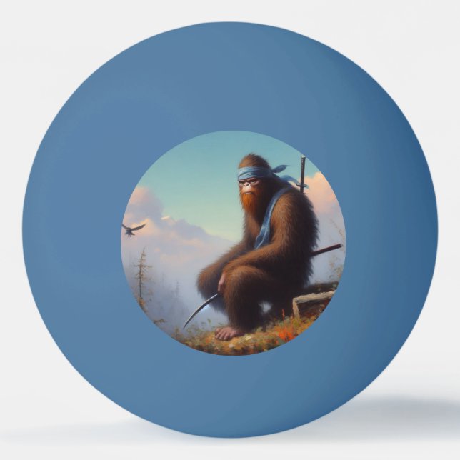 Bigfoot Ninja Ping Pong Ball (Front)