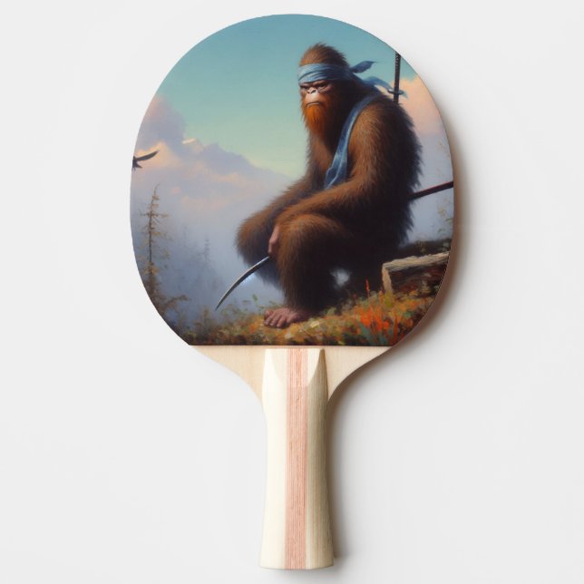 Bigfoot Ninja Ping Pong Paddle (Front)