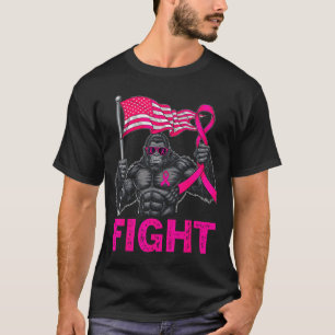 Bigfoot Nk Ribbon Fight Breast Cancer Awareness Me T-Shirt