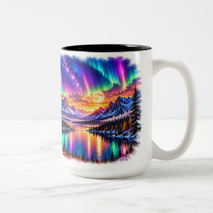 Bigfoot Northern Lights Two-Tone Mug