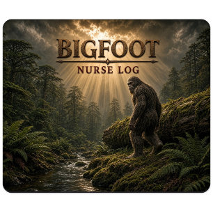 Bigfoot Nurse Log Dark Realism Mouse Mat