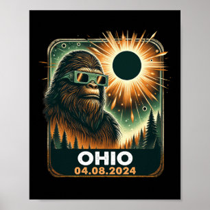 Bigfoot Ohio Total Solar Eclipse 2024 With Eclipse Poster