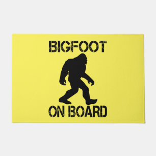 Bigfoot on Board - Funny Bigfoot Doormat