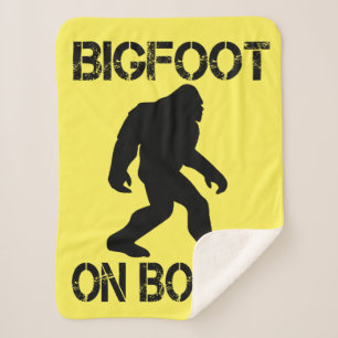 Bigfoot on Board - Funny Bigfoot Sherpa Blanket