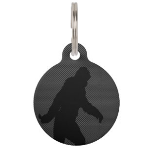 Bigfoot on Carbon Fibre Print Pet Tag