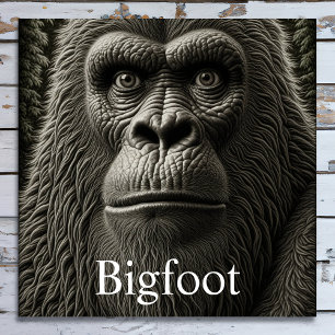 Bigfoot or Sasquatch Close Up Face Jigsaw Puzzle