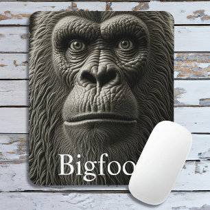 Bigfoot or Sasquatch Close Up Face Mouse Mat