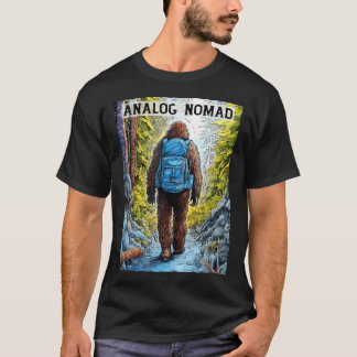Bigfoot Original Analogue Nomad - Funny Hiking Sas T-Shirt