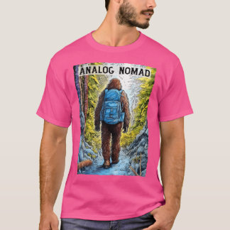 Bigfoot Original Analogue Nomad - Funny Hiking Sas T-Shirt