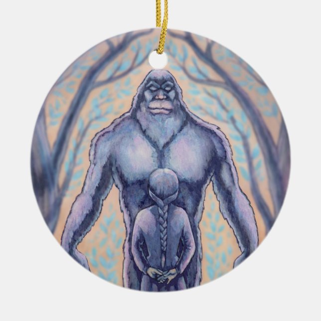 Bigfoot Ornament Personalised Sasquatch Gifts (Front)