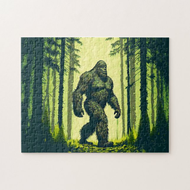 Bigfoot Out For A Forest Walk Jigsaw Puzzle (Horizontal)