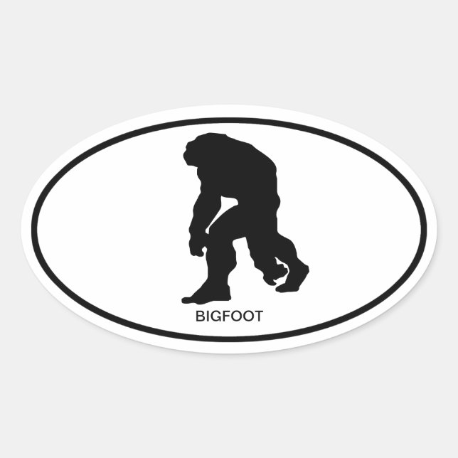 Bigfoot Oval Sticker (Front)