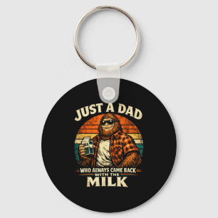 Bigfoot Papa Just Dad Who Key Ring