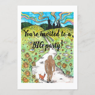 Bigfoot party card