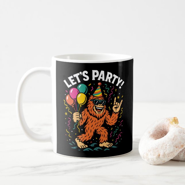 Bigfoot Party Coffee Mug (With Donut)