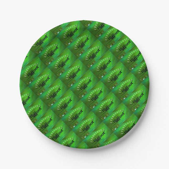 Bigfoot  Party Hats Paper Plate (Front)