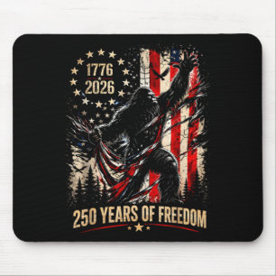 Bigfoot patriotic 250 years of freedom american mouse mat