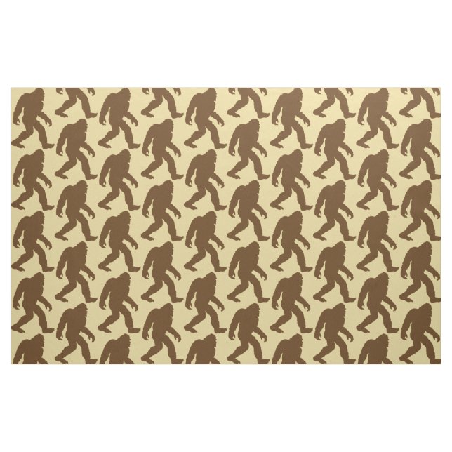 Bigfoot Patterned Beige Fabric (Fat Quarter)