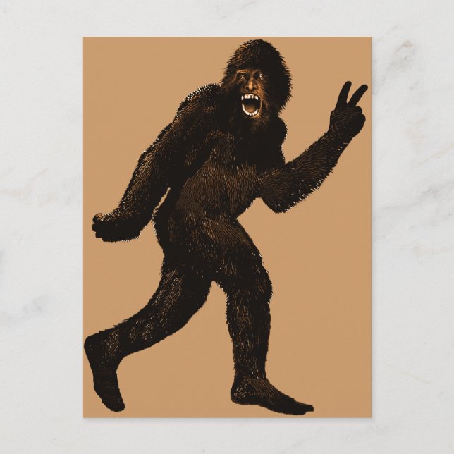 Bigfoot Peace Postcard (Front)