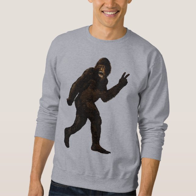 Bigfoot Peace Sign Sweatshirt (Front)