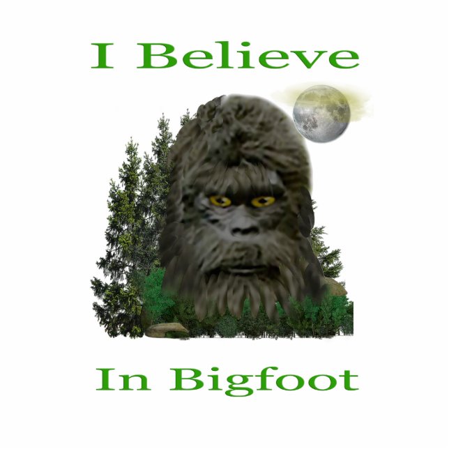 Bigfoot Photo Sculpture Key Ring (Front)