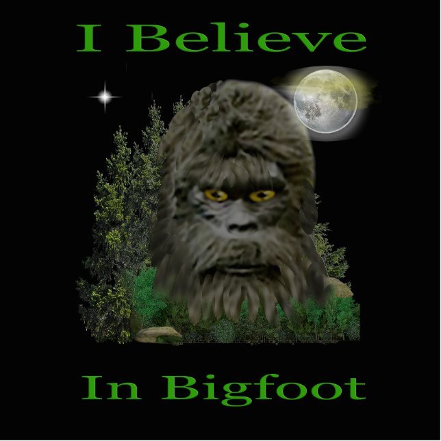 Bigfoot Photo Sculpture Key Ring (Front)