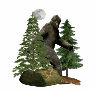 Bigfoot Photo Sculpture Key Ring