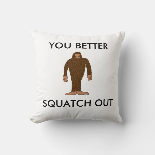 Bigfoot Pillow (Front)