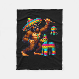 Bigfoot Pinata Cinco De Mayo Mexican Sasquatch Kid Fleece Blanket