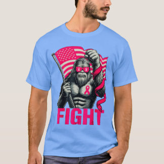 Bigfoot Pink Ribbon Fight Breast Cancer Awareness T-Shirt