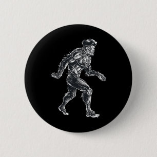 Bigfoot Pirate - Sasquatch Big Foot - Spooky For H 6 Cm Round Badge