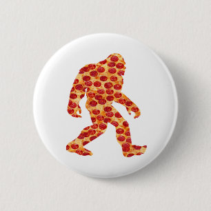 Bigfoot Pizza 6 Cm Round Badge