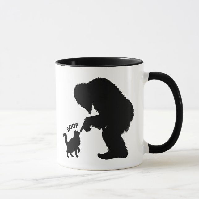 Bigfoot Playful Long Haired Cat Boop  Mug (Right)