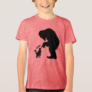 Bigfoot Playful Long Haired Cat Boop Tri-Blend Shirt